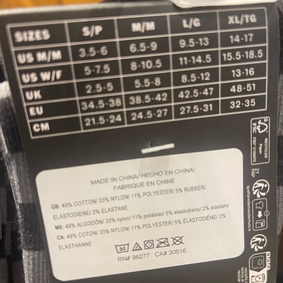 Vans Checkerboard Pewter / Black Crew Socks (1 pair) - Picture 10 of 16